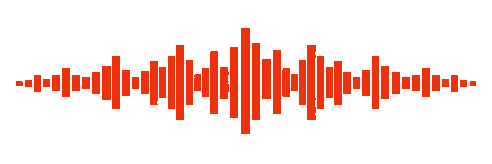 Pixel-art audio waveform
